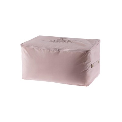 Çiçek Desen Baskılı Hurç - Pudra - 74x46x46 cm