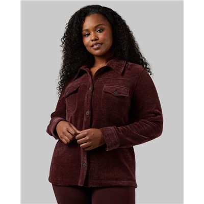 Clearance 80 WOMEN'S VELVET SHERPA-LINED SHIRT JACKET