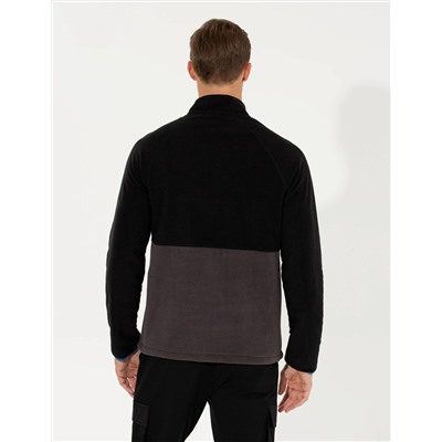 Siyah Regular Fit Polar Sweatshirt