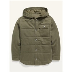 Quilted Fleece Shirt Jacket for Boys
