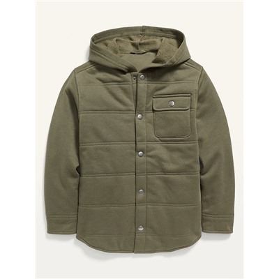 Quilted Fleece Shirt Jacket for Boys