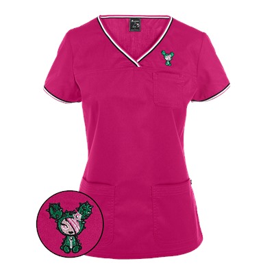 koi Scrubs tokidoki Sandy Embroidery Top
