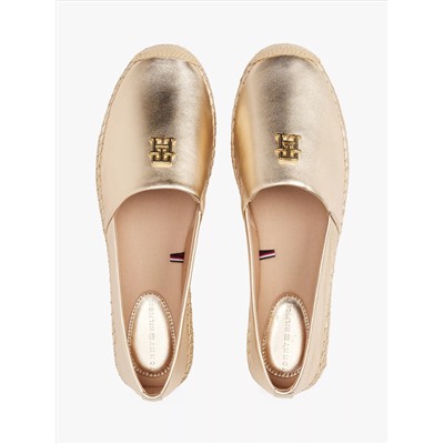 Metallic Leather Espadrille