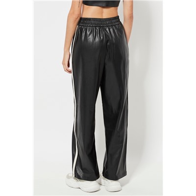 Pantalón recto cintura alta - Negro