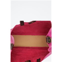Bolso y neceser de piel Coti Fucsia