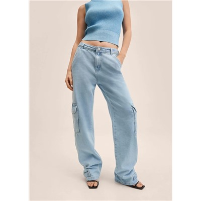 Vaquero cargo bolsillos -  Mujer | MANGO OUTLET Melilla