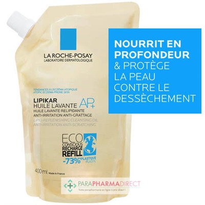 La Roche Posay Lipikar Huile Lavante AP+ - Relipidante Anti-Irritations Anti-Grattage - ECO RECHARGE 400ml