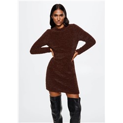 Vestido punto efecto pelo  -  Mujer | MANGO OUTLET España