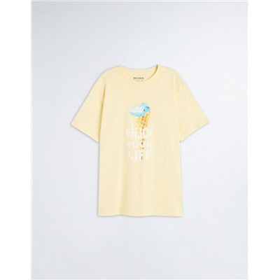T-shirt, Men, Yellow