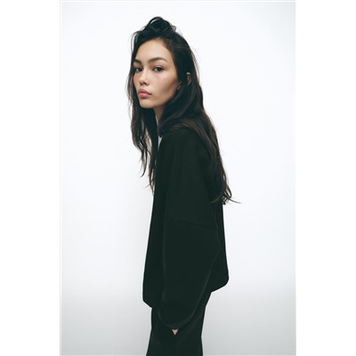 INTERLOCK V-NECK TOP