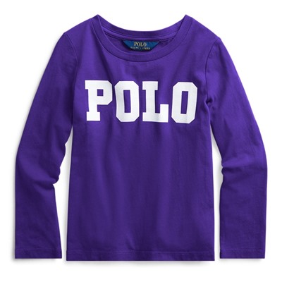 GIRLS 2-6X Logo Cotton Long-Sleeve Tee
