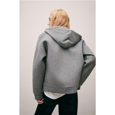 SOFT NEOPRENE-EFFECT BOMBER JACKET