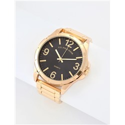 MENS GOLD LINK BRACELET WATCH