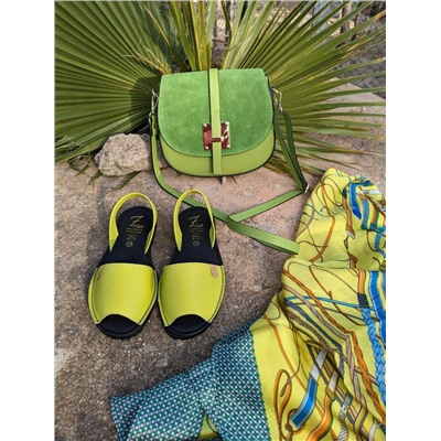 Ab.Zapatos 320-8 PC pistacho+Pelle 2704 pistacho+палантин Martina HYL (100) amarillo