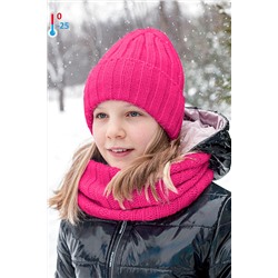 Комплект шапка и снуд 12з14821 фуксия #289137