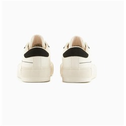 Eco-leather sneakers with microsuede details