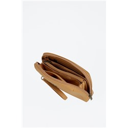 Bolso de mano de piel Lena Marrón