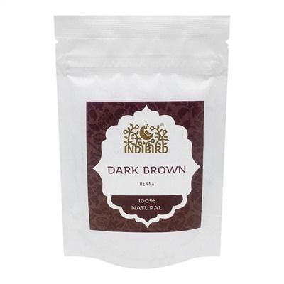 INDIBIRD Henna for hair Dark brown Хна для волос Темно-коричневая 100% натуральная 50г
