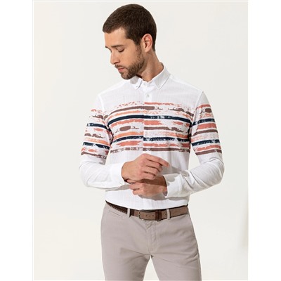 Somon Slim Fit Uzun Kollu Gömlek