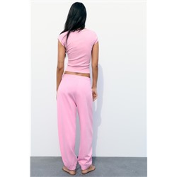 RIBBED ROUND NECK T-SHIRT