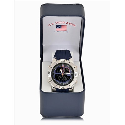 MEN'S BLUE RUBBER STRAP ANALOG/DIGITAL WATCH