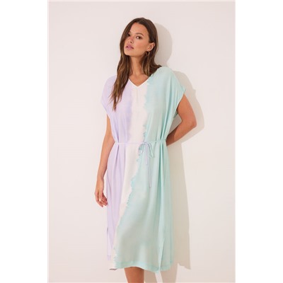 Vestido largo tie-dye viscosa