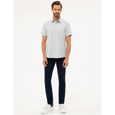 Yeşil Regular Fit Kısa Kollu Gömlek