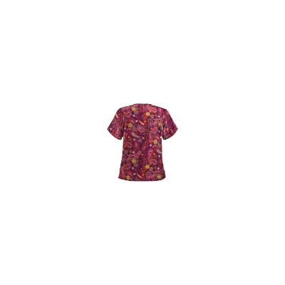 UA Tibetan Tease Wine Print Scrub Top