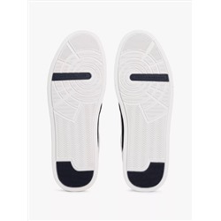 Leather Contrast Panel Court Sneaker