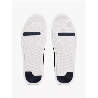 Leather Contrast Panel Court Sneaker
