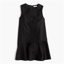 Girls' flutter-hem flannel dress
