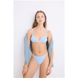 Sujetador triangular relleno fijo azul