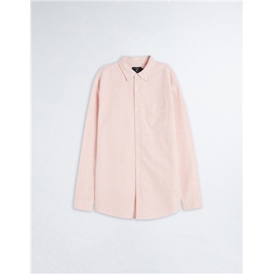 Pocket Striped Oxford Shirt, Men, Orange