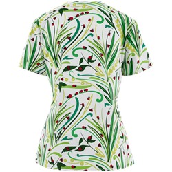 Zoe + Chloe Scrubs Dottie V-Neck Print Top