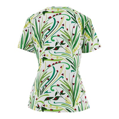 Zoe + Chloe Scrubs Dottie V-Neck Print Top