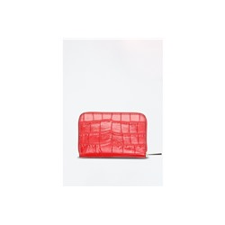 Cartera de piel Moni Croco Rojo