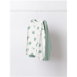 PACK OF 2 PLAIN AND PRINTED LONG SLEEVE T-SHIRTS