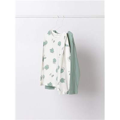 PACK OF 2 PLAIN AND PRINTED LONG SLEEVE T-SHIRTS