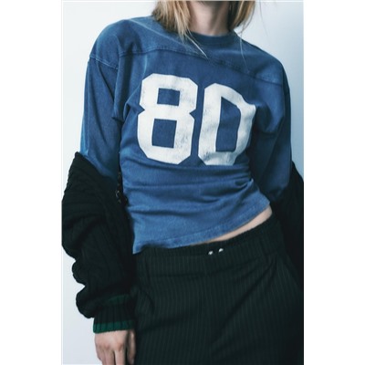 VARSITY WASHED EFFECT T-SHIRT