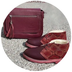 AB.Zapatos 4525 BURDEOS+Pelle Ab.Zapatos VIGA (1170) vino