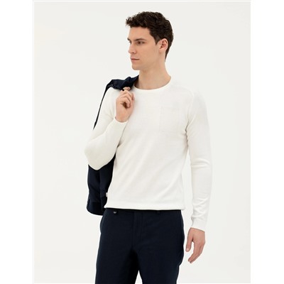 Ekru Slim Fit Kazak