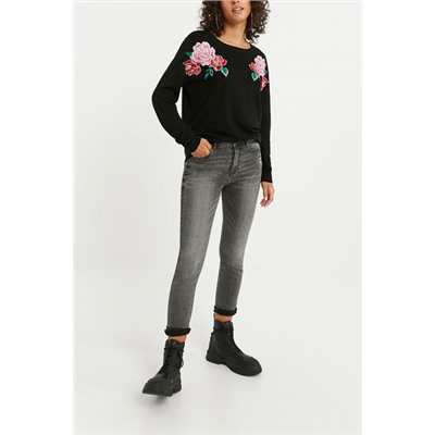 Jersey corto tricot bordado hombros
