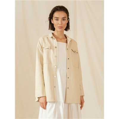 Oversize рубашка SUSTINERI из неокрашенного денима