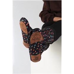 HAMUR Renkli Desenli Kışlık Çorap Kaydırmaz Patik Crp-056 Tt Well Gri E82EG0951756HM
