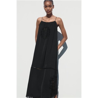 EMBROIDERED VOLUMINOUS MIDI DRESS