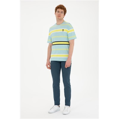 Erkek Comfort Fit Bisiklet Yaka Mint Tişört