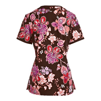 koi Scrubs Renaissance Floral Print Top