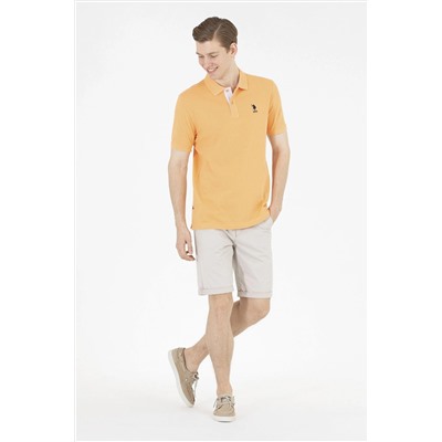 Erkek Turuncu Basic Polo Yaka Tişört