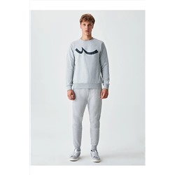 LtbLogolu Bisiklet Yaka Gri Sweatshırt