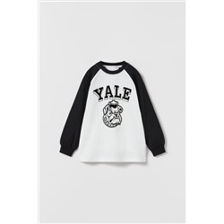 CAMISETA RANGLÁN YALE™ UNIVERSITY CONTRASTE FLOCK